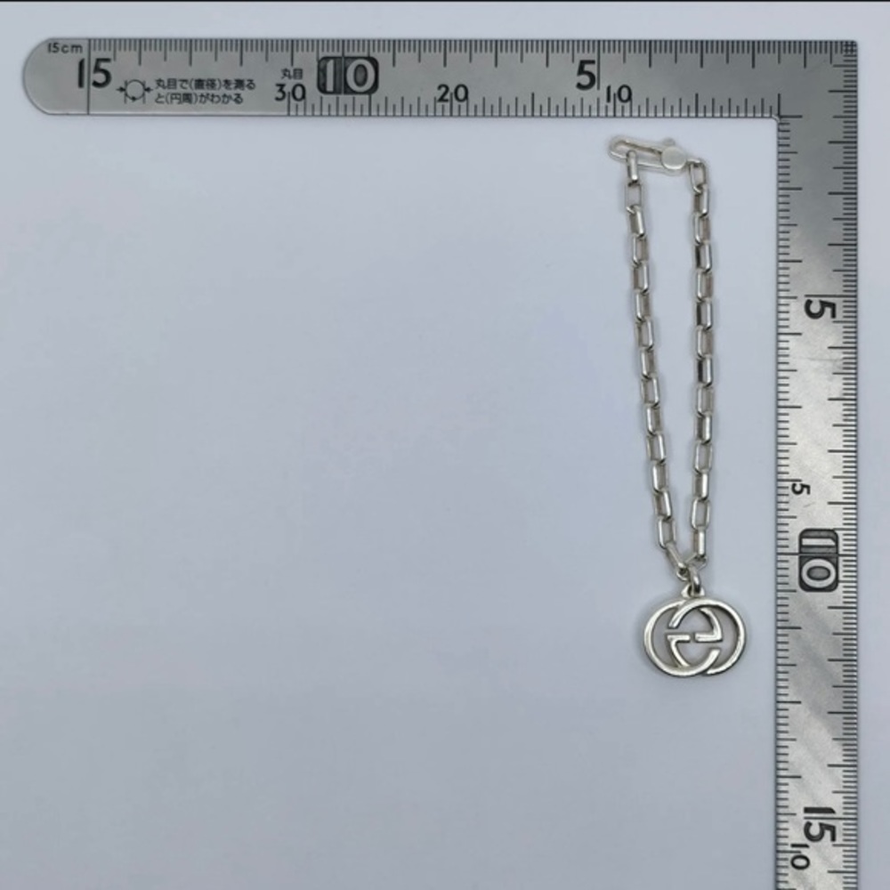 Gucci Sterling‎ Silver Interlocking Pendant Bracelet - Picture 5 of 9